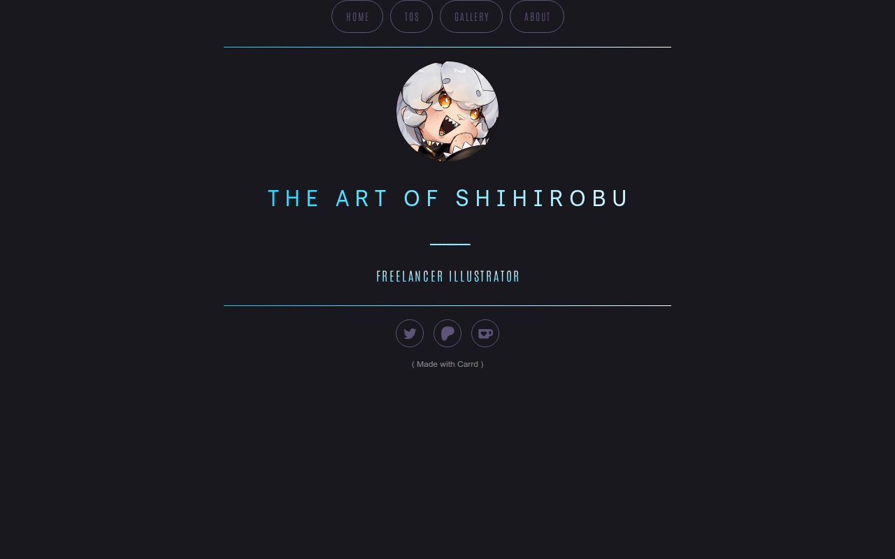 Carrd profile picture for @shihirobu